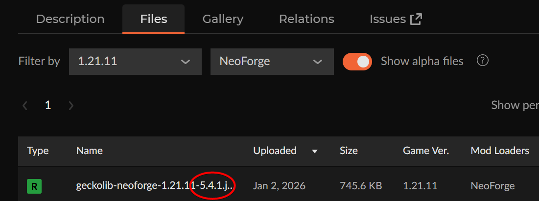 CurseForge Found Version